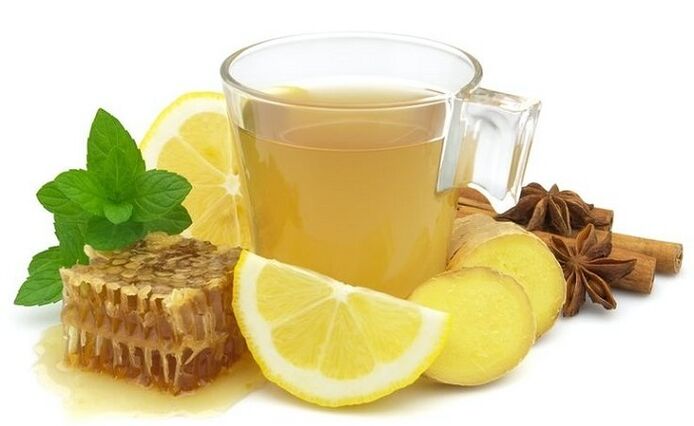 Bebida de jengibre con limón para rejuvenecer la piel. 